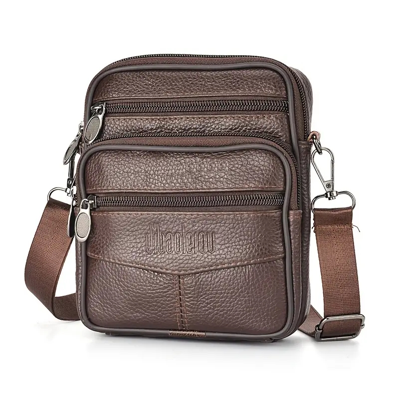 Leather Work Bag Mens - 남자의 새로운 정품 가죽 Crossbody 가방