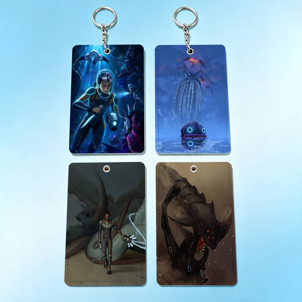 Leatherwork Keychain - 핫 게임 S-Subnautica 2 배지 홀더