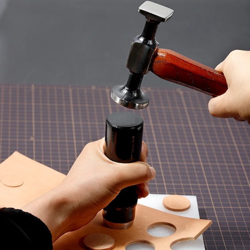 Leatherwork Hammer - 1PC 탄소강 이중 헤드 가죽 망치,