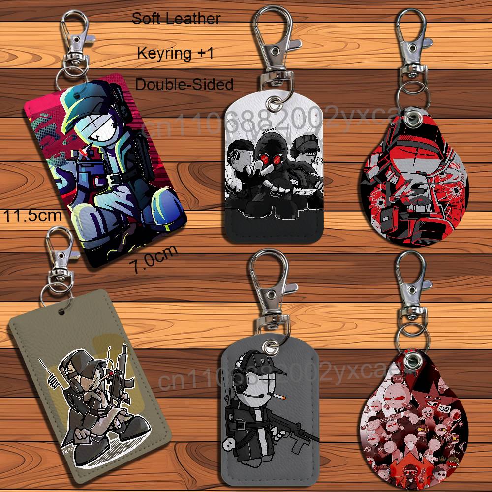 Leatherwork Keychain - Deimos J Sanford Madness Combat 홀더