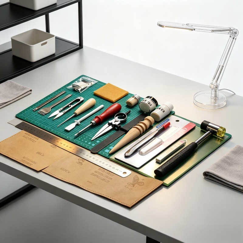 Beginner Leatherwork Kit - DIY 가죽 공예 스타터 세트, 전문가용