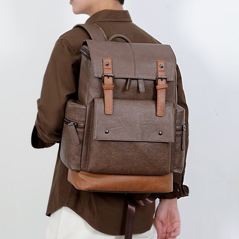 뉴 빈티지 남성용 가죽 백팩 대용량 15.6인치 노트북 - Leather Work Bag Mens 리뷰 및 가격