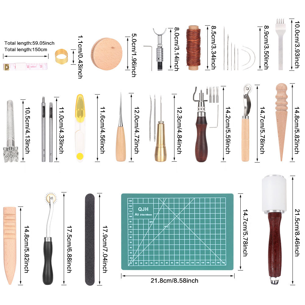 가죽 공예 키트 공구 세트 (재봉실, 곡선 바늘, 그루 - Leatherwork Thread 리뷰 및 가격
