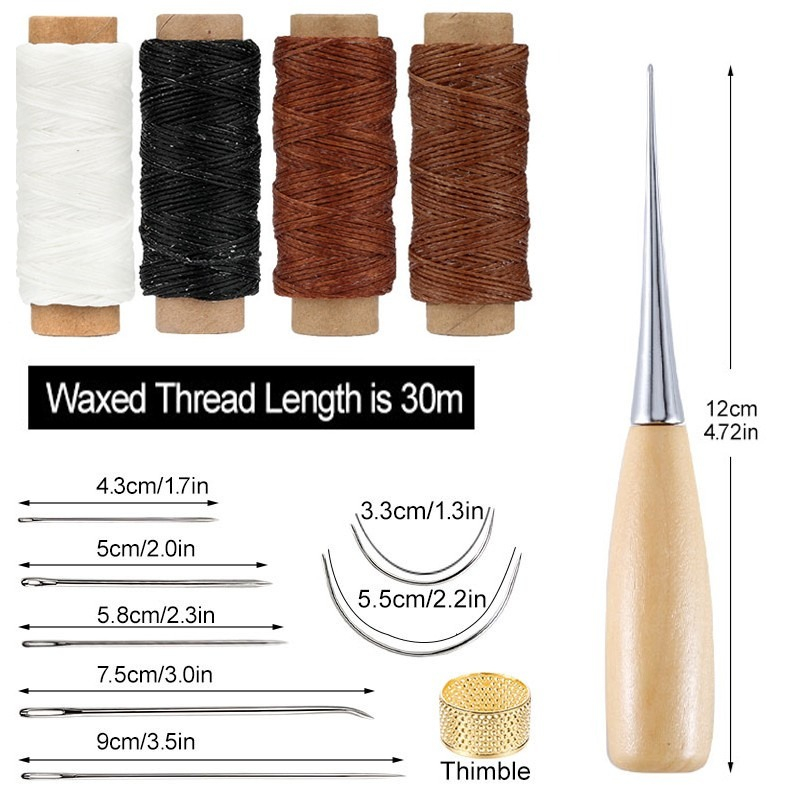 13종 가죽 바느질 세트 핸드백 신발 수제 바느질 수리 - Leatherwork Thread 리뷰 및 가격