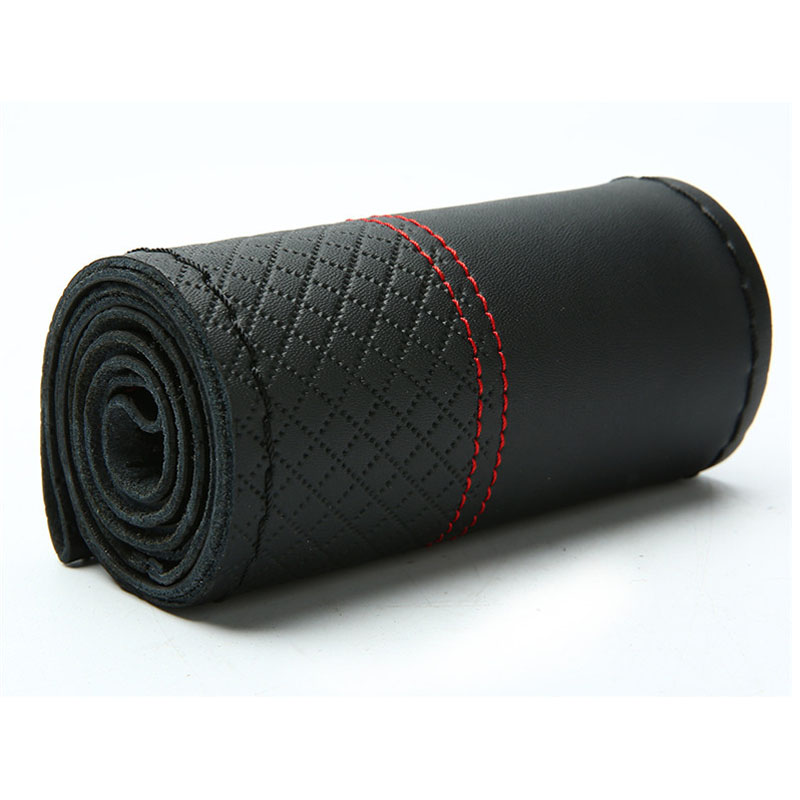 부드러운 천연 가죽 브레이드 스티어링 휠 커버, 상단  - Leatherwork Thread 리뷰 및 가격