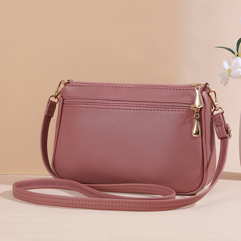여성용 PU 가죽 크로스바디 백, 지퍼 숄더백, 대용량 - Leatherwork Thread 리뷰 및 가격