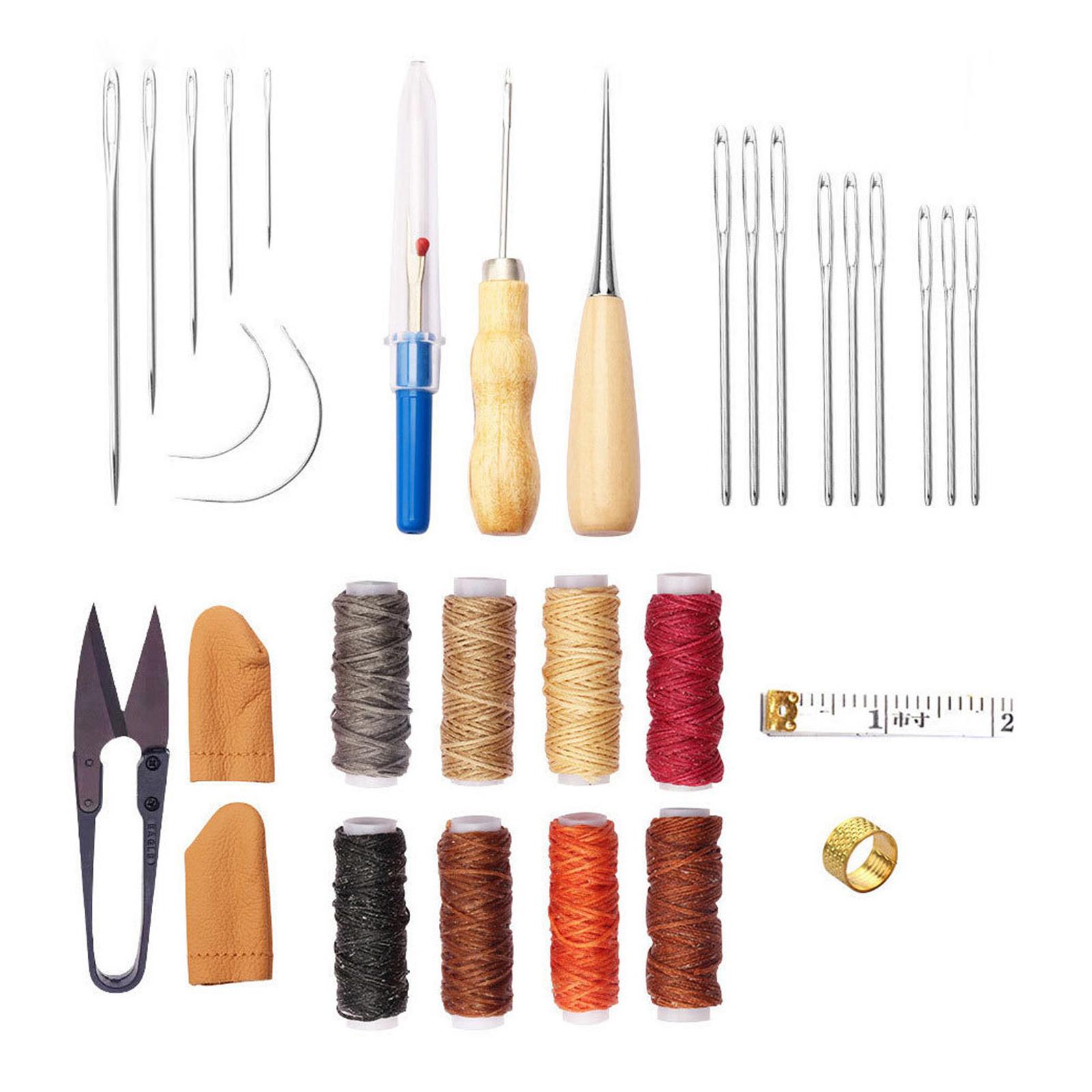 32종 가죽 공예 도구 세트, 가죽 수선 및 바느질용  - Beginner Leatherwork Kit 리뷰 및 가격