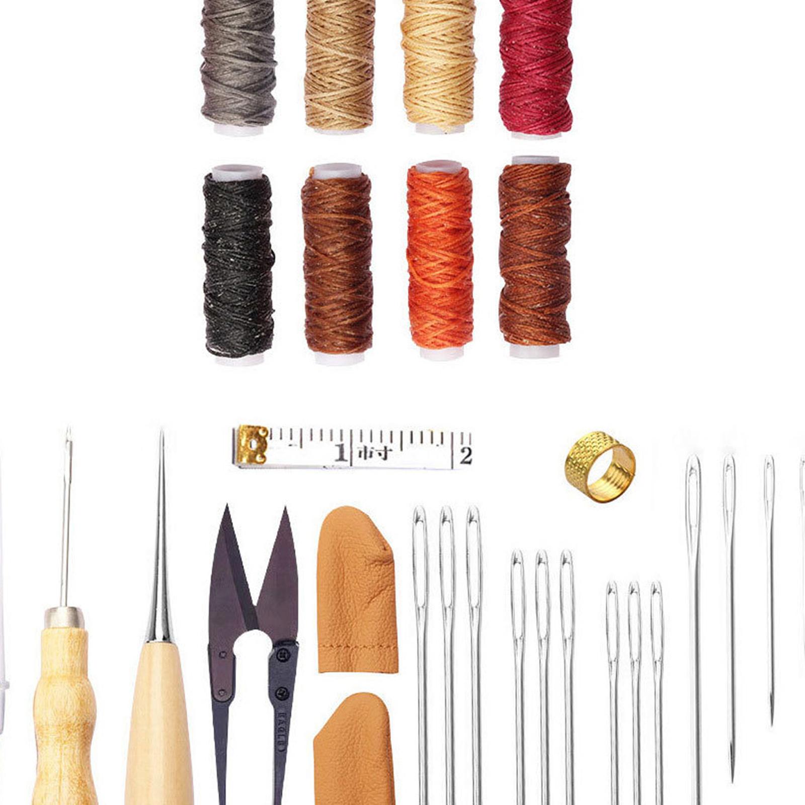 32종 가죽 공예 도구 세트, 가죽 수선 및 바느질용  - Beginner Leatherwork Kit 리뷰 및 가격