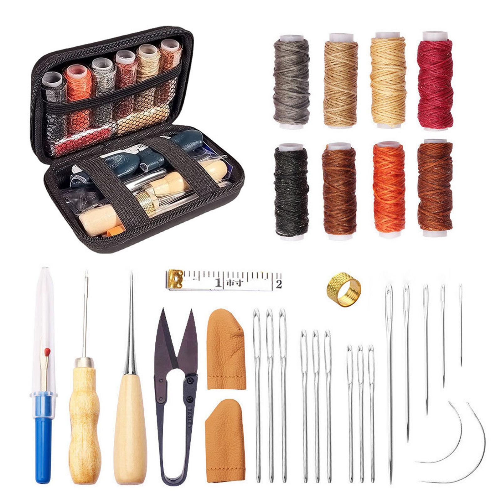 32종 가죽 공예 도구 세트, 가죽 수선 및 바느질용  - Beginner Leatherwork Kit 리뷰 및 가격