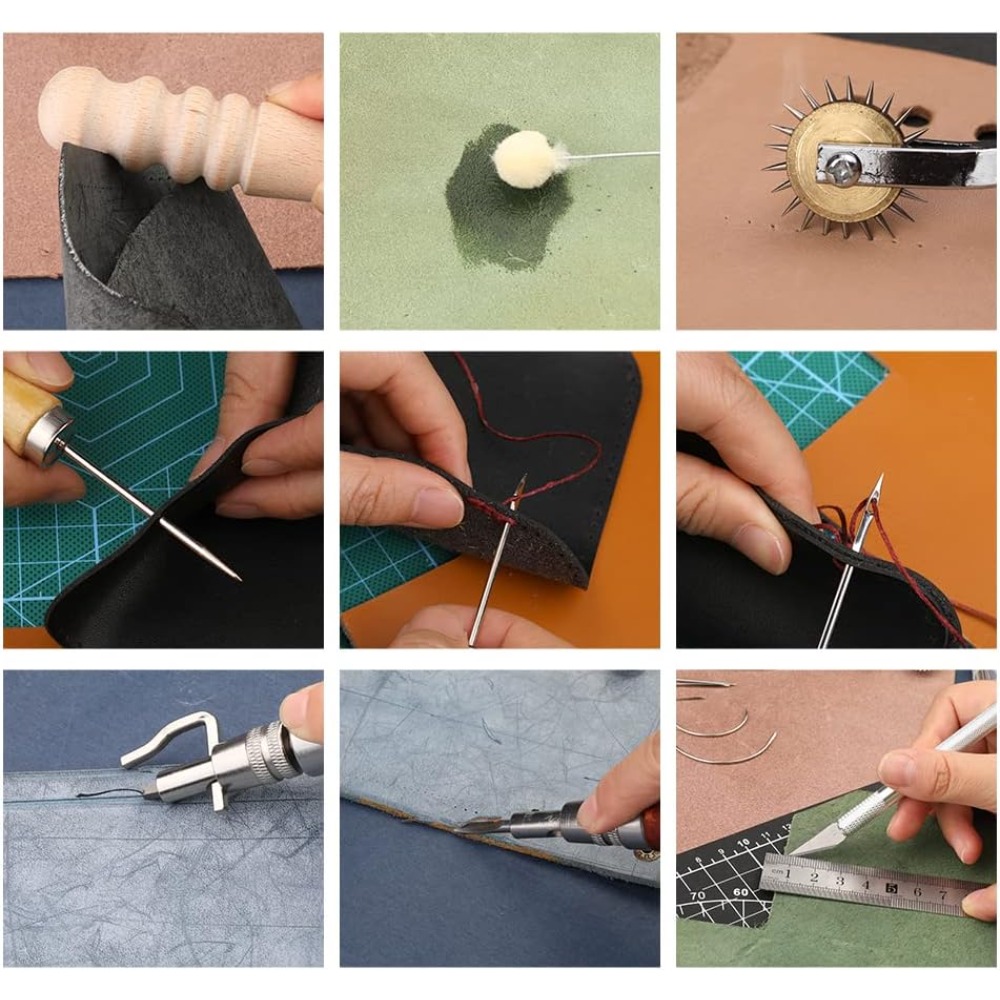 가죽 작업 도구 실용적인 가죽 공예 키트 (왁스 처리된 - Beginner Leatherwork Kit 리뷰 및 가격