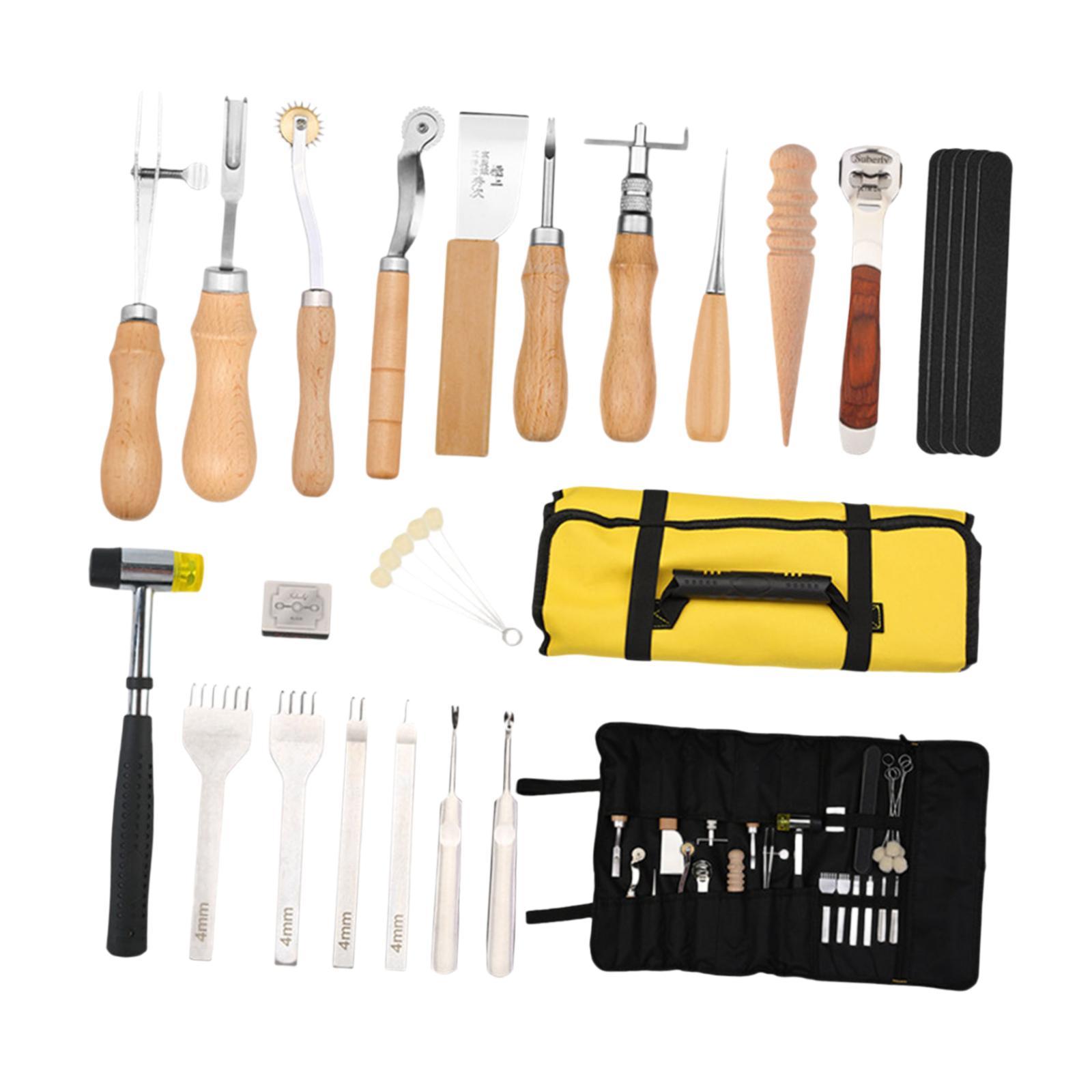 29x PU 가죽 작업 키트 장비 액세서리 PU 가죽  - Beginner Leatherwork Kit 리뷰 및 가격