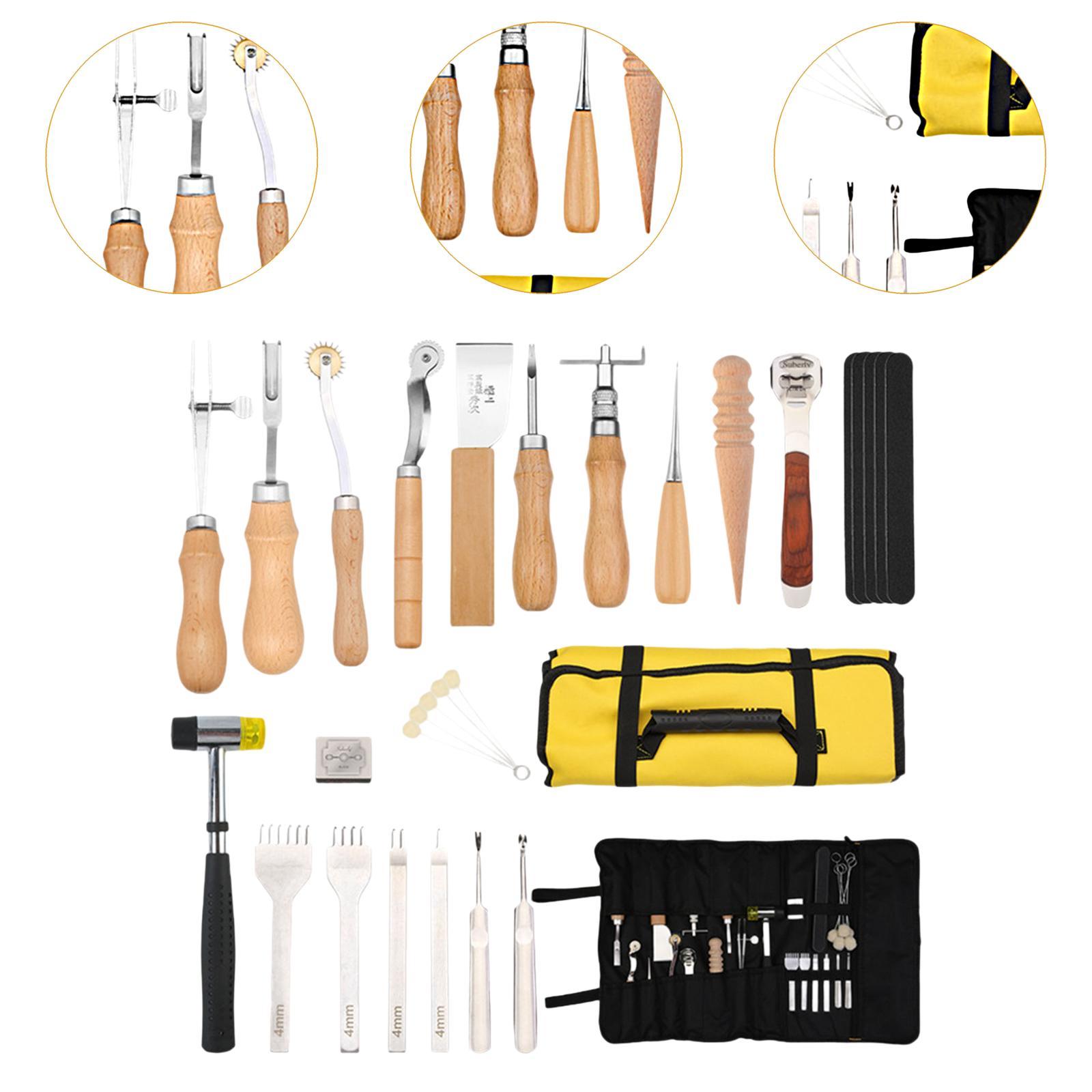 29x PU 가죽 작업 키트 장비 액세서리 PU 가죽  - Beginner Leatherwork Kit 리뷰 및 가격