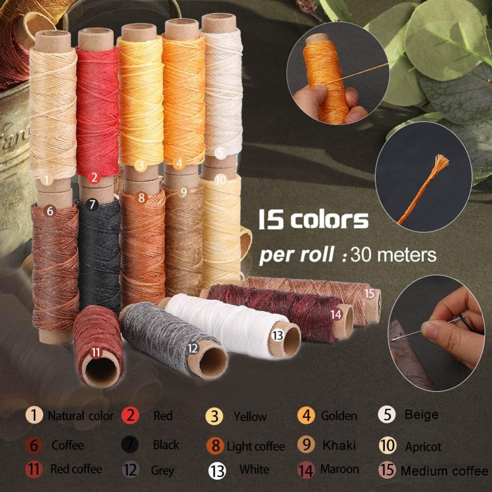 가죽 공예 도구 세트, 초보자 및 성인용 선반코팅 실, - Beginner Leatherwork Kit 리뷰 및 가격
