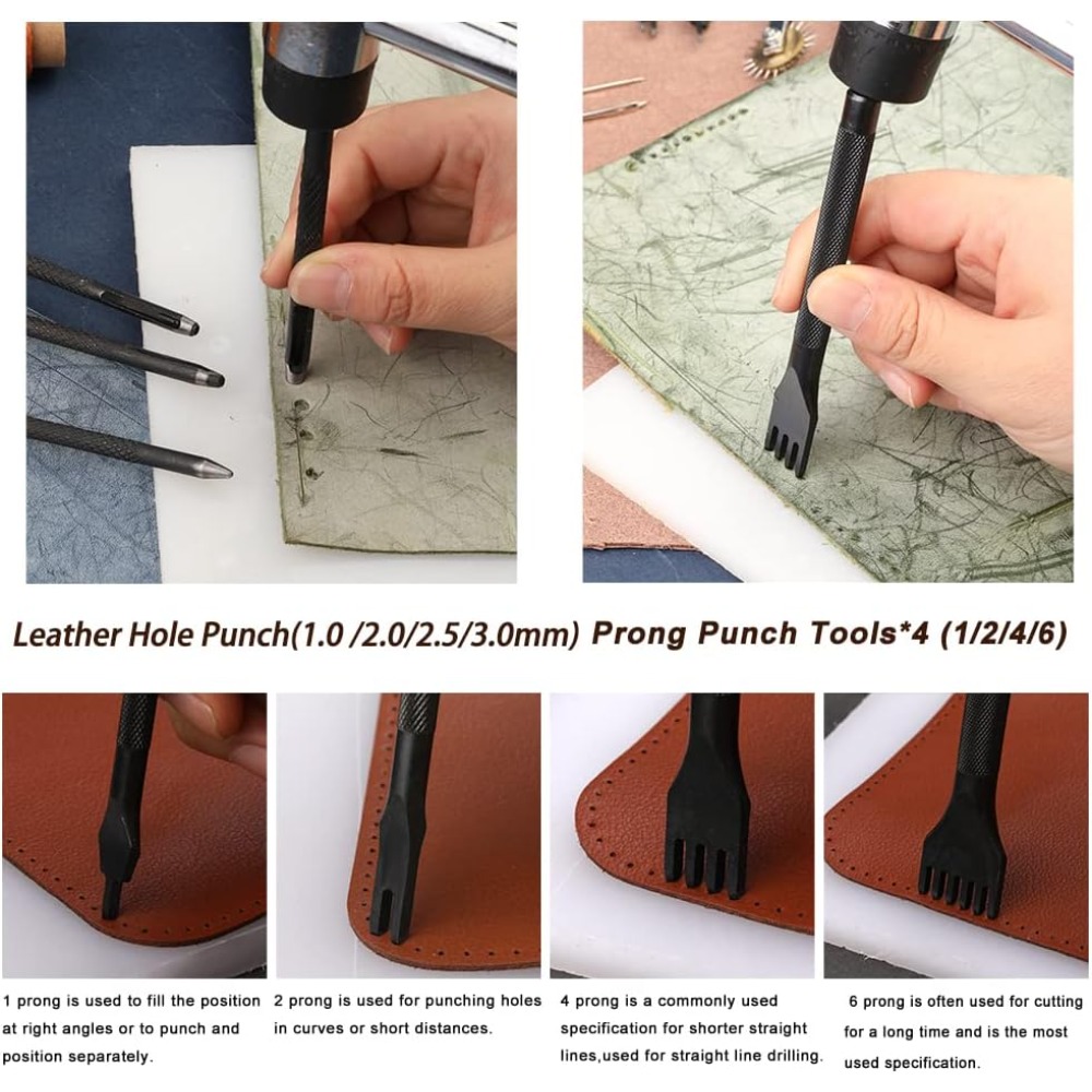 가죽 공예 도구 세트, 초보자 및 성인용 선반코팅 실, - Beginner Leatherwork Kit 리뷰 및 가격